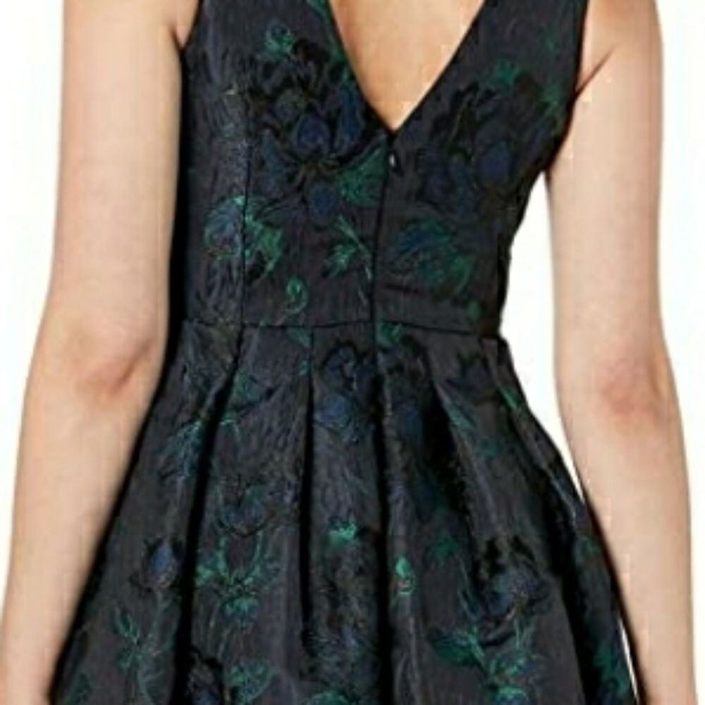 Aidan by Aidan Mattox Jacquard High Low Dress - Picture 7 of 10